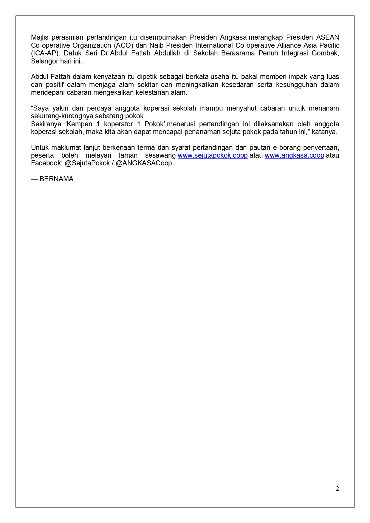 Latest News KOPERASI SAHABAT FULDA MALAYSIA BERHAD