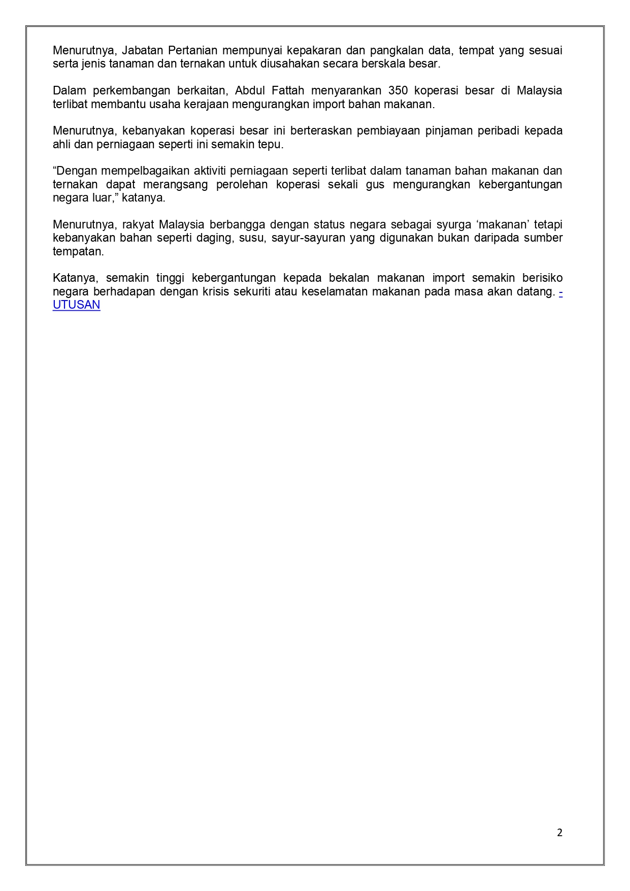 Latest News KOPERASI SAHABAT FULDA MALAYSIA BERHAD