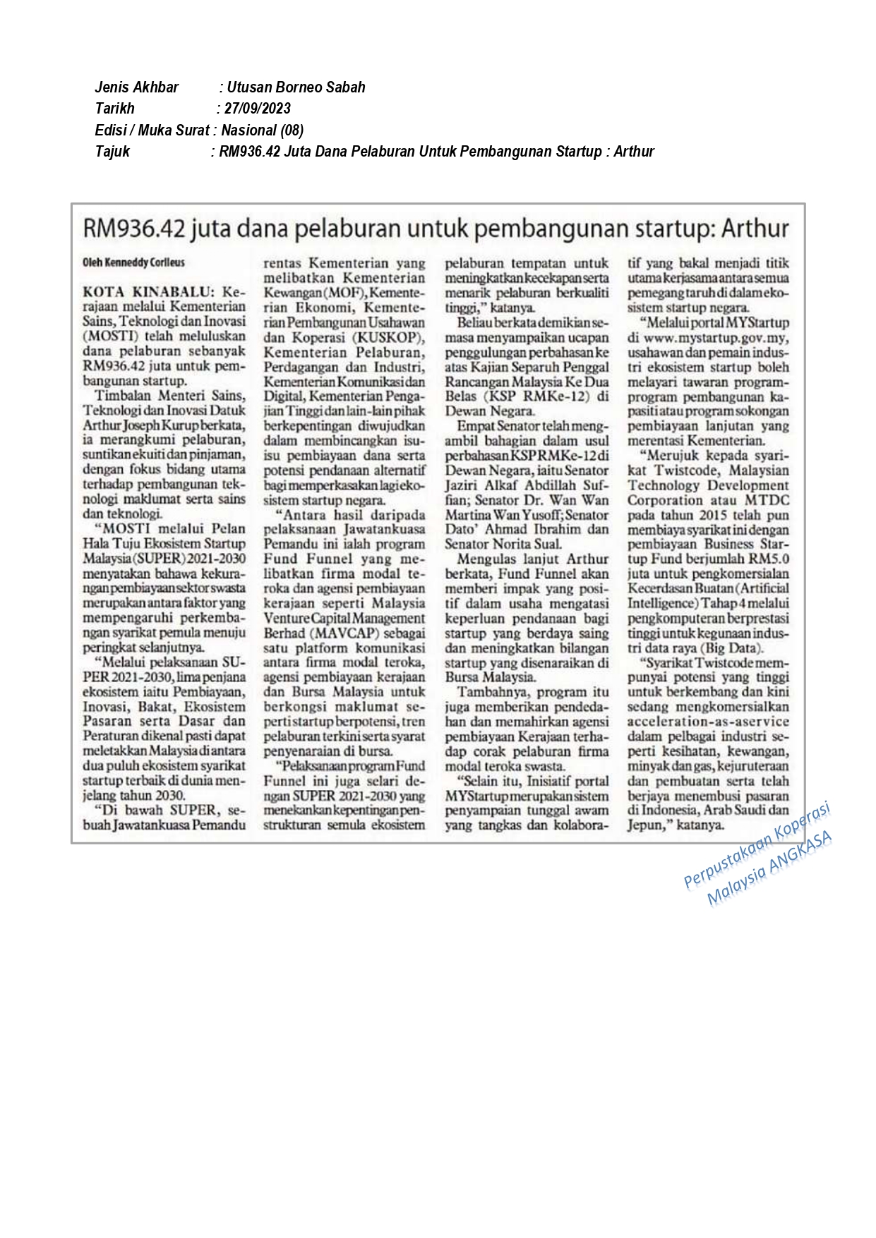 Latest News KOPERASI SAHABAT FULDA MALAYSIA BERHAD